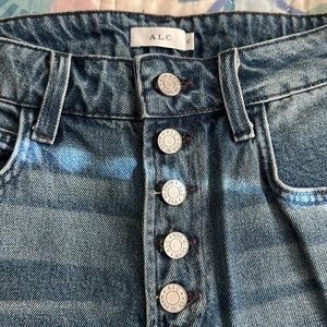 Selling A.L.C jeans size 8 long straight high waste jeans